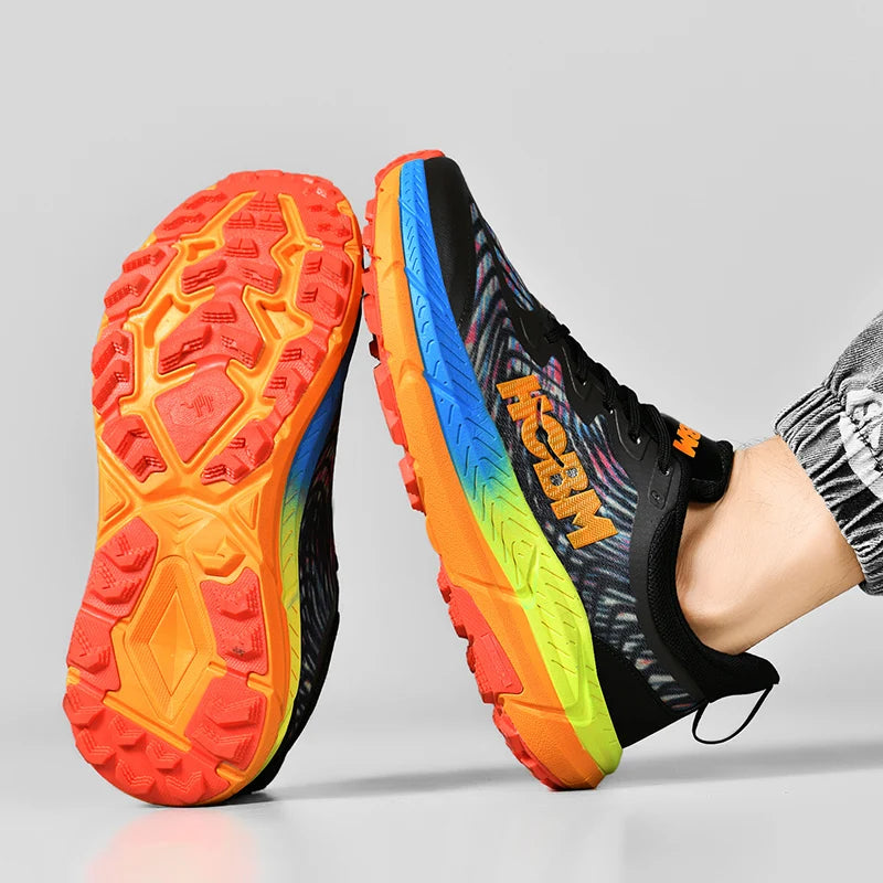Marathon Shoes Men Casual Sneakers Man Trail Running Sports Shoe Mountain Marathon Shoe Outdoor Comfy Athletic Trekking Sneakers
