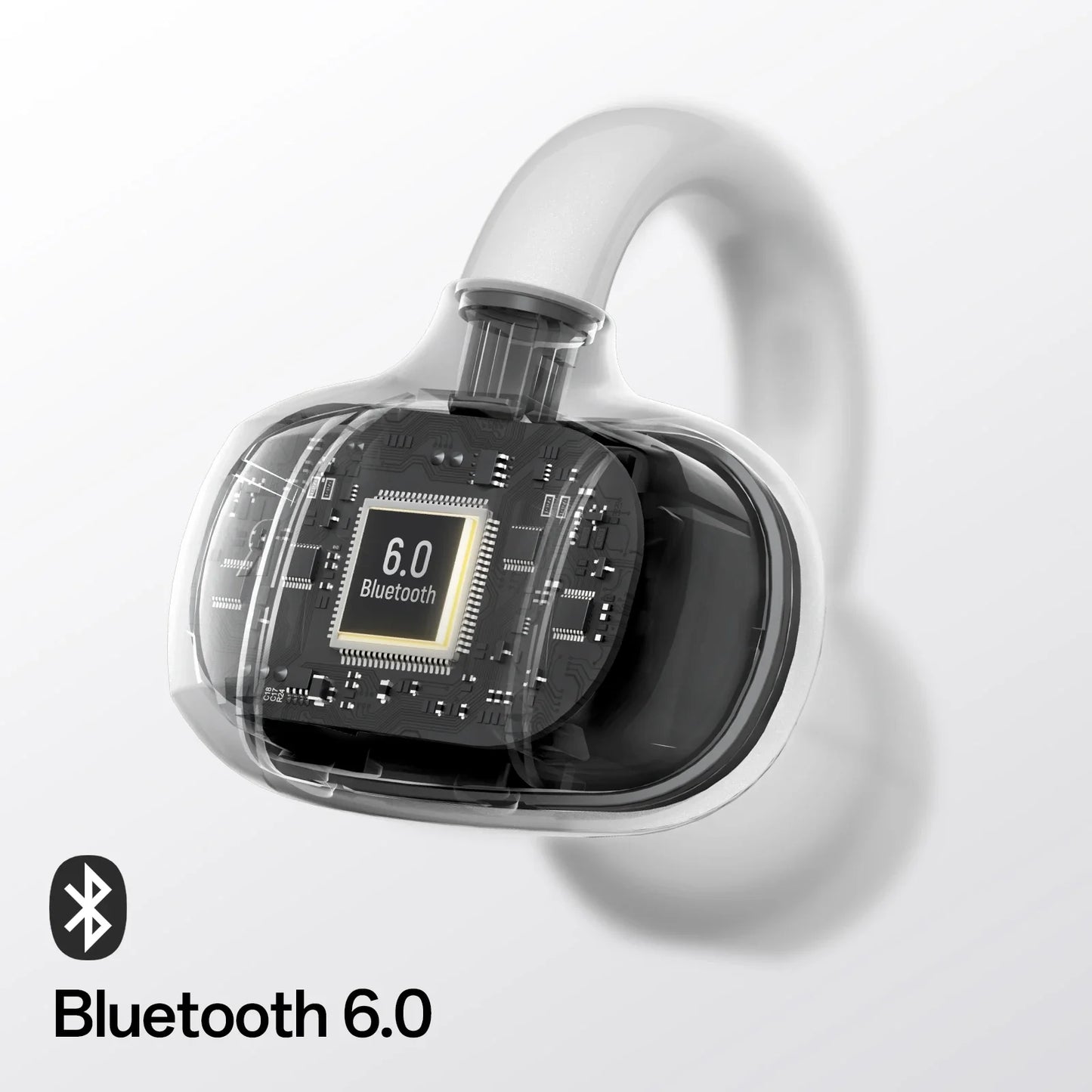 Oneodio OpenRock E Open Ear Wireless Earphones Bluetooth 6.0 Ear Clip Earbuds Sports Clip On OWS Earring Headphones APP Support