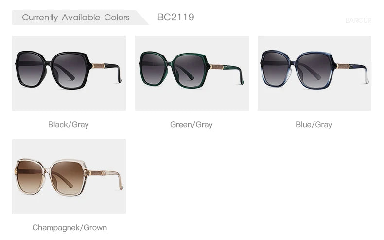 BARCUR Women Polarized Sunglasses UV400 Lady Fashion Gradient Sun Glasses for Women Eyewear Accessory