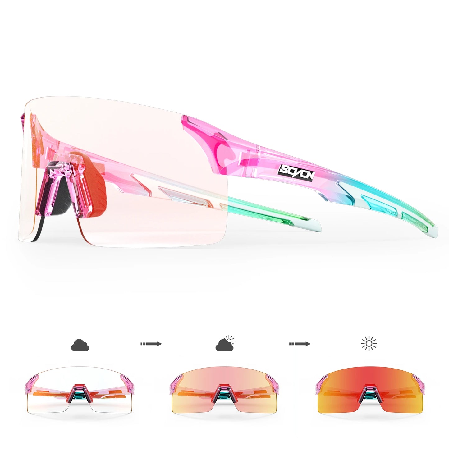 SCVCN Photochromic Sunglasses Outdoor Sports Bike Cycling Glasses Man MTB Climbing Glasses Eyewear Women Driving Bicycle Goggles