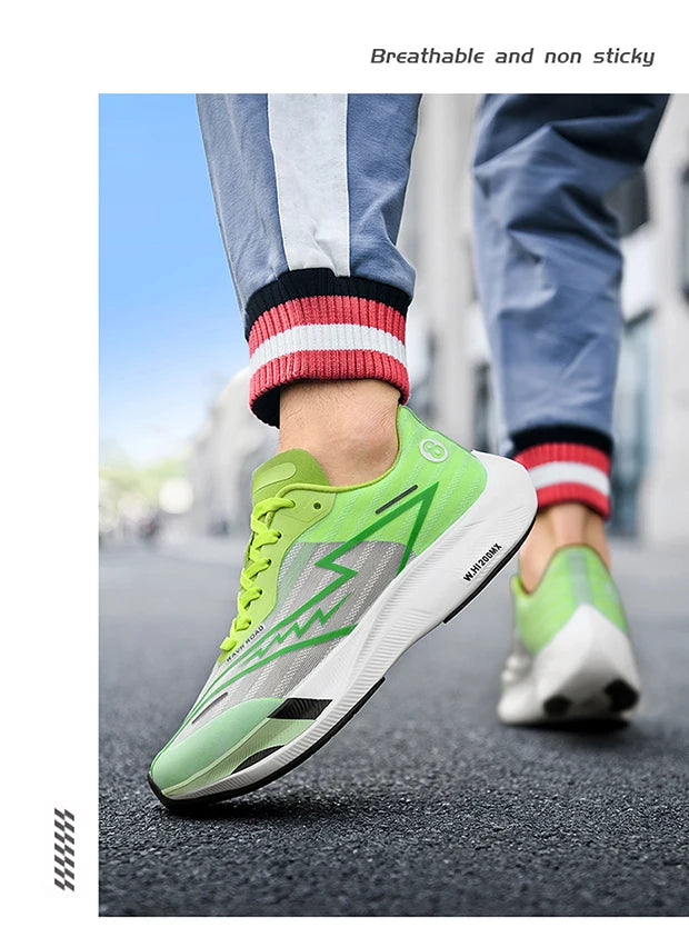 2023 New Full Palm Carbon Plate Running Shoes for Men and Women's Marathon Racing Shock Absorbing Sports Shoes Training Shoes