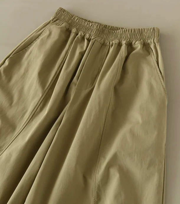 Retro Workwear Wide Leg Pants Women's High Waist Loose Casual Versatile Nine Point Straight Cut Carrot Pants Artistic Sle