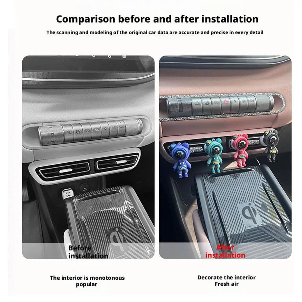 Car Air Outlet Perfume Tablets 3D Lightning Bear Air Conditioner Mouth Interior Decoration Products Car Deodorization Spaceman