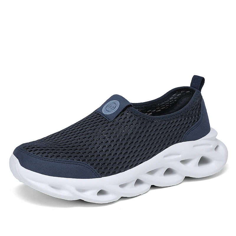 Men Casual Sport Shoes Breathable Lightweight Sneakers Outdoor Mesh Black Running Shoes Athletic Jogging Tenis Walking Shoes
