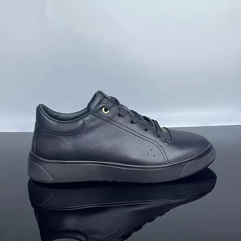 Fashion Genuine Leather Men Sneakers Breathable Comfort Classic Casual Shoes Mens Outdoor Walking Shoes Couple Footwear