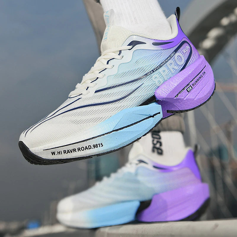 Marathon Full Palm Carbon Plate Sports Running Shoes Men Breathable Lightweight Women Comfortable Anti Slip Speciality Sneakers