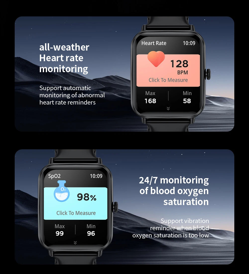 LIGE Fashion 1.83”HD Women Smart Watch Sports Fitness Watch Health Monitoring Digital Men Waterproof Smartwatch Ladies Bracelet