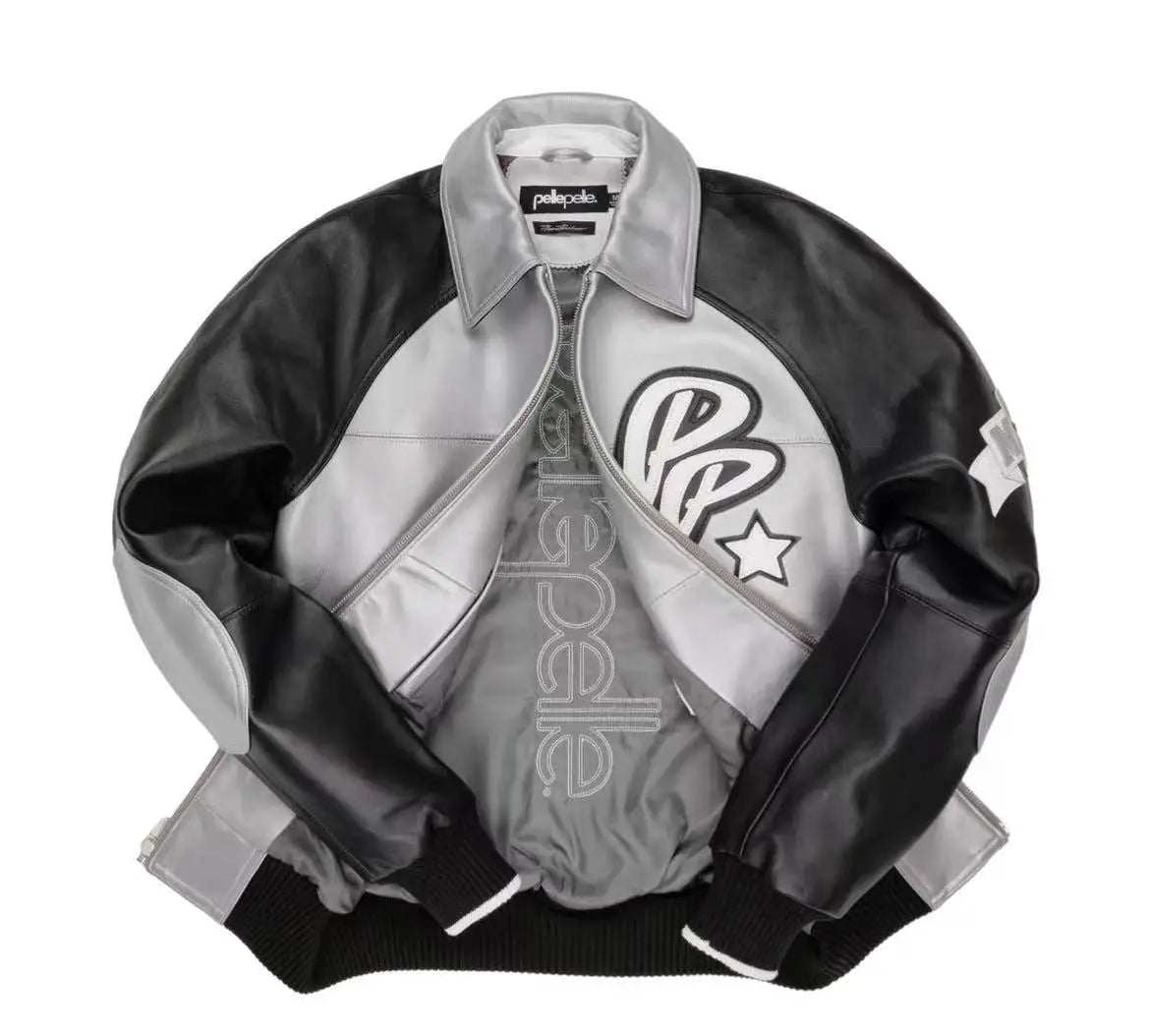 2025 Spring New Classic Soda Club Plush Jacket Europe Imported Lamb Skin Jacket Double Leather Embroidered Men's Leather Coat