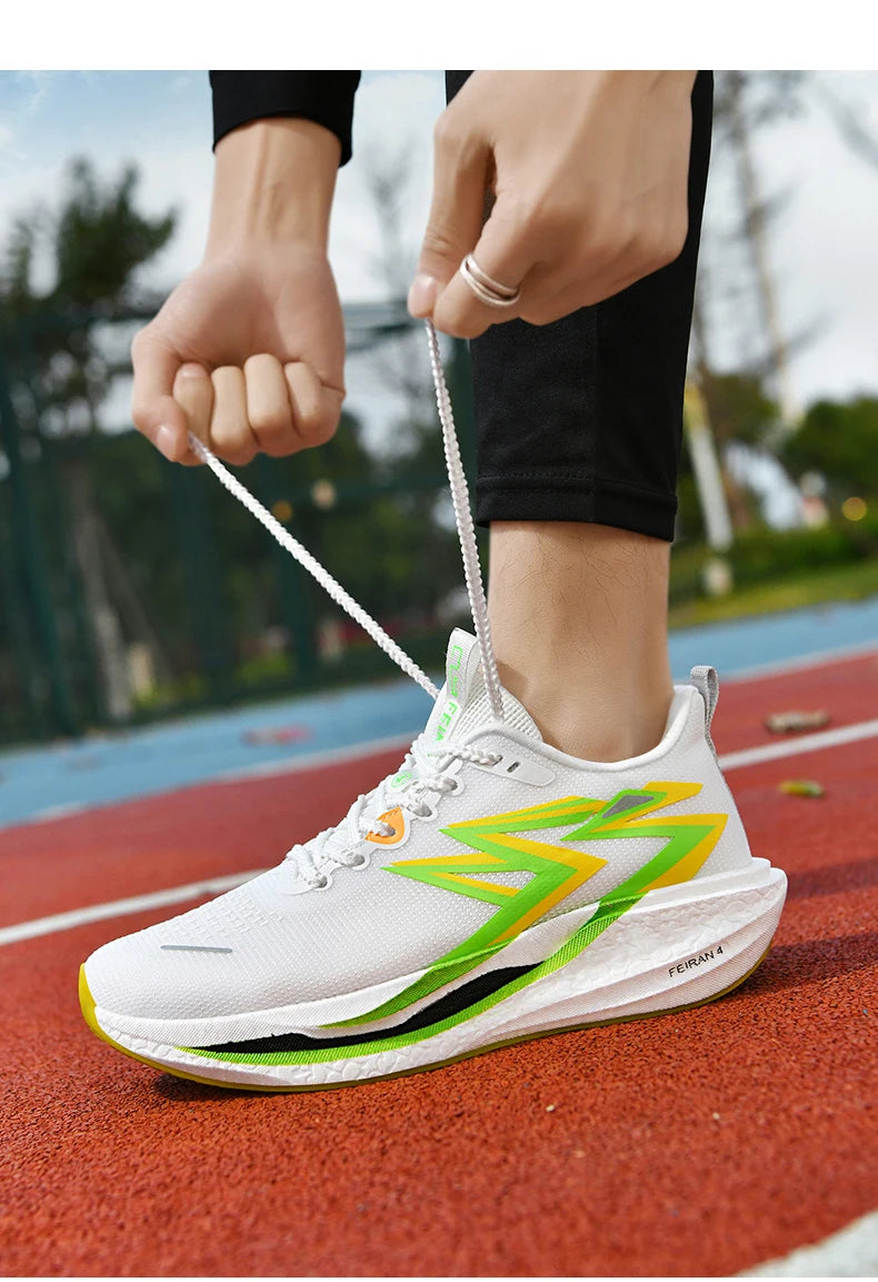 Carbon Plate Marathon Men Sports Running Shoes Air Cushion Lightweight Women Athletic Gym Sneakers Hiking Jogging Footwear