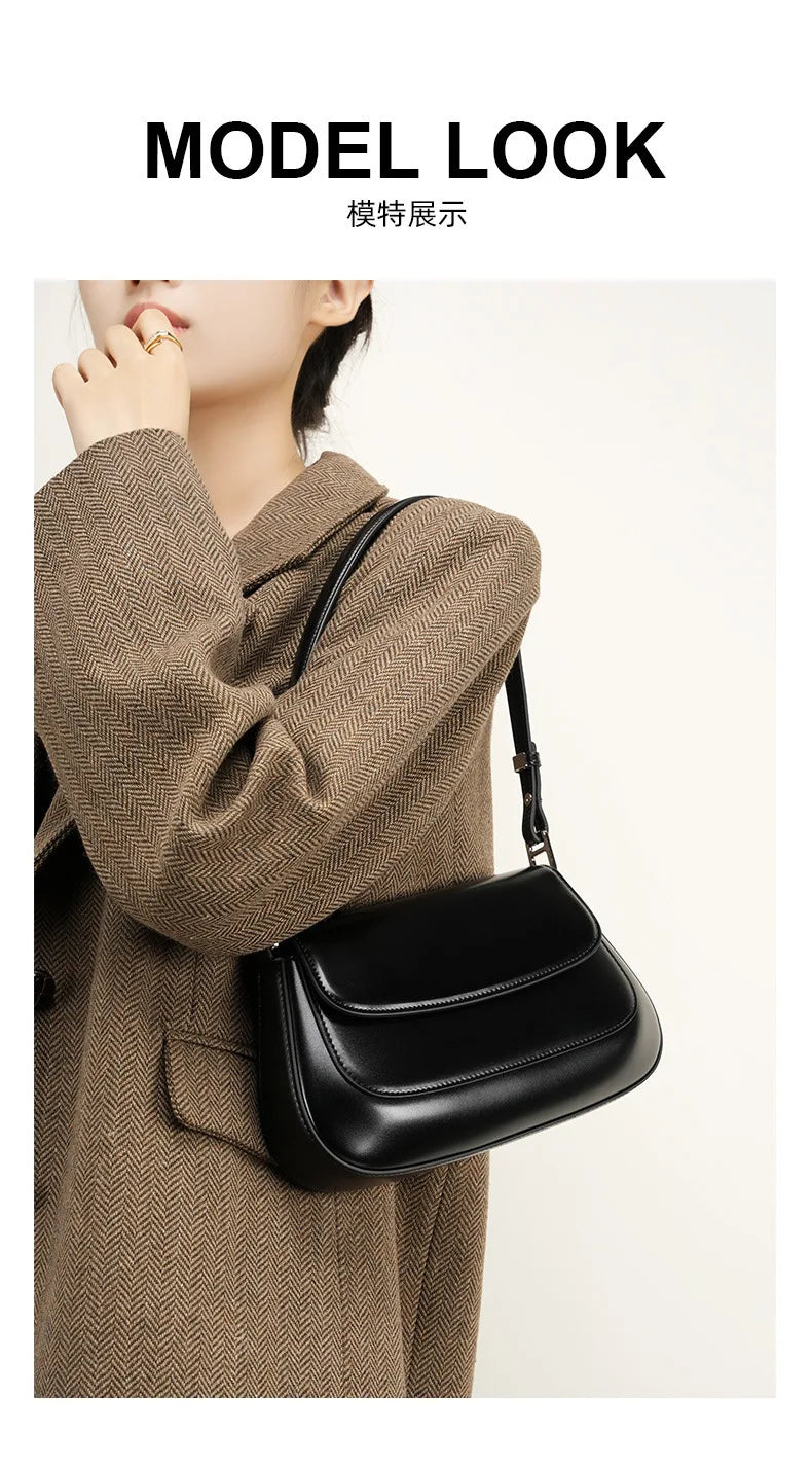 YANATARI underarm cowhide Genuine leather handbags women vintage shoulder bag female luxury bags womens high quality 2025