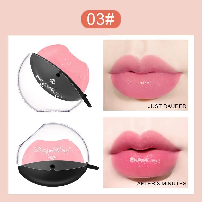 Pearlescent Lipstick Lazy Lip Shape Pearlescent Fine Glitter Lipstick Not Easy to Fade Temperature Change Moisturizing Discoloration Lazy Lipstick Makeup Performance with Glitter Lipstick