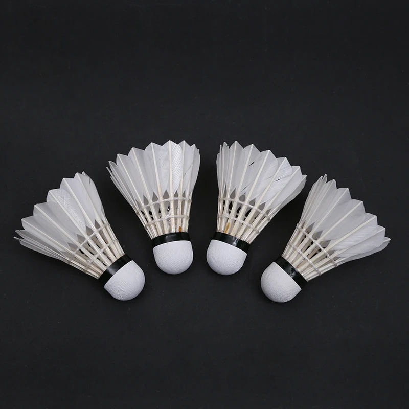 12 badminton A-grade duck feather cork ball heads, 76-speed competition training balls, durable and stable landing points