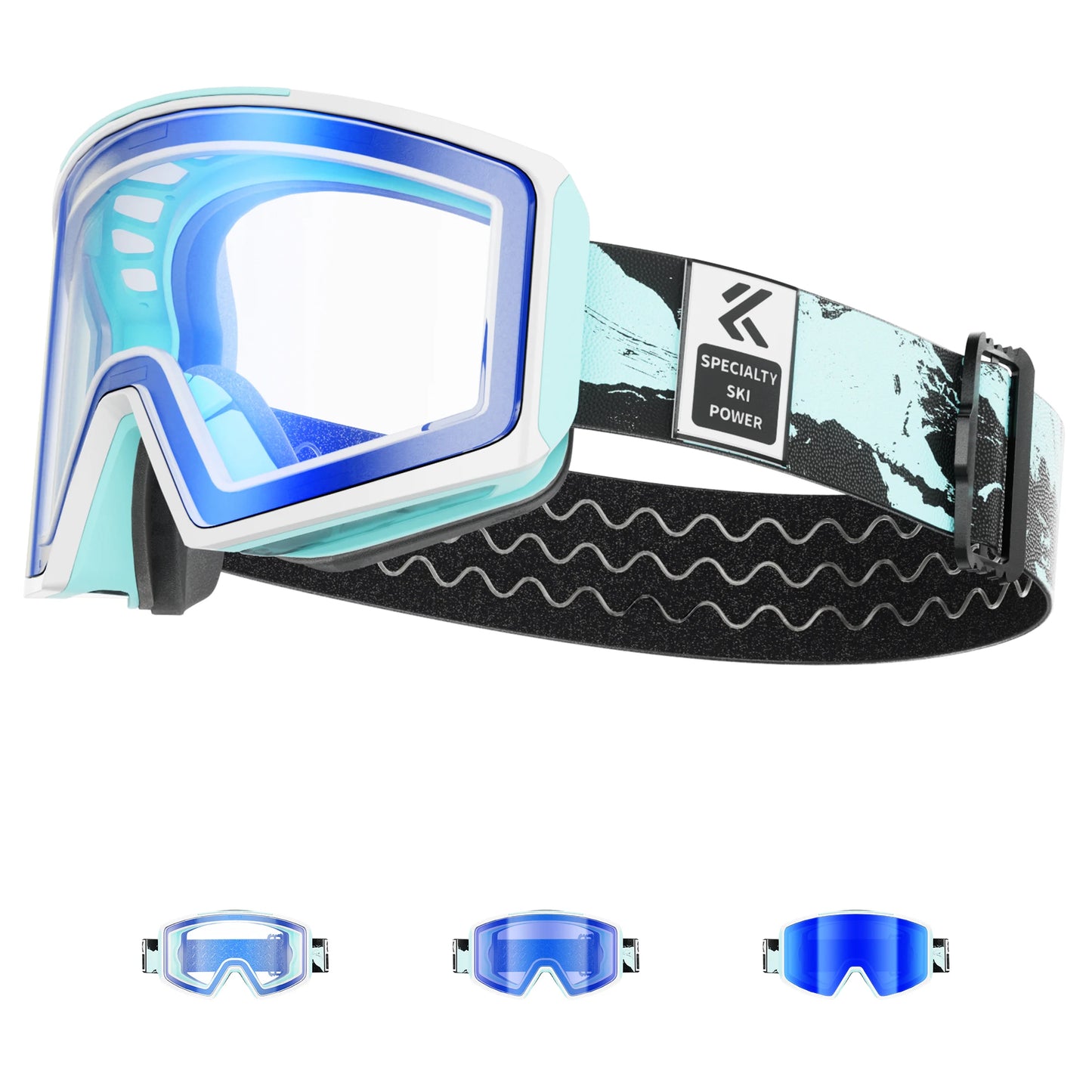 KAPVOE New Ski Snowboard Mask Goggle Men Women UV400 Protection Snow Glasses Magnetic Attraction Anti-Fog Skiing Goggles Adult
