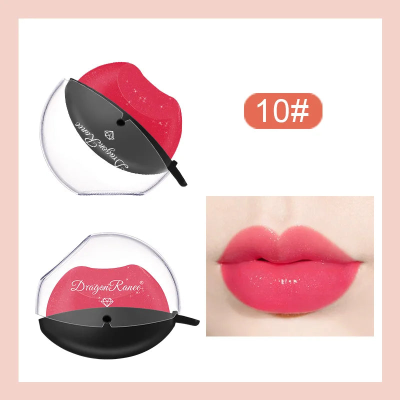 Pearlescent Lipstick Lazy Lip Shape Pearlescent Fine Glitter Lipstick Not Easy to Fade Temperature Change Moisturizing Discoloration Lazy Lipstick Makeup Performance with Glitter Lipstick