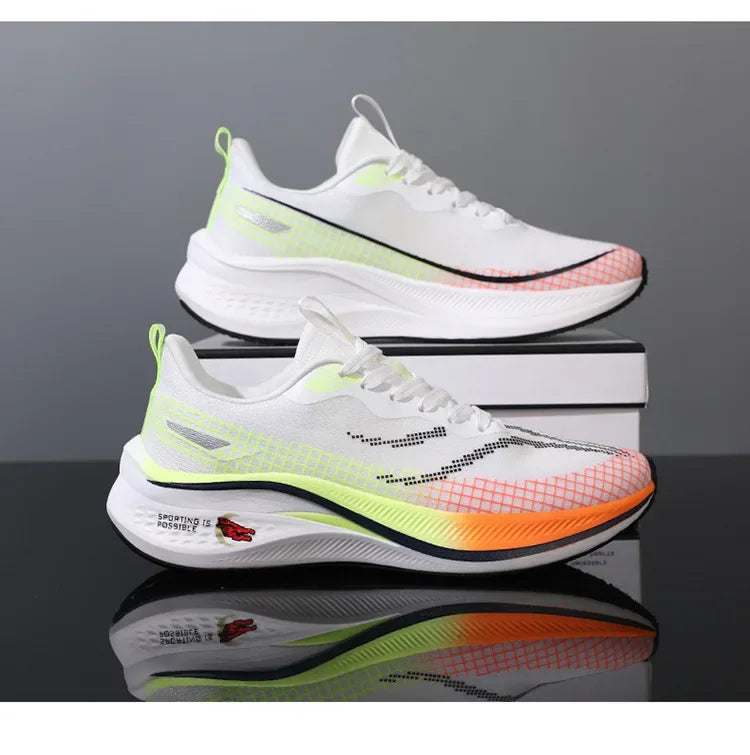 New Red Rabbit 7 Couple Carbon Board Mesh Breathable Sports Shoes Elderly Trendy Shoes Men's Casual Running Shoes Summer EVA Upp