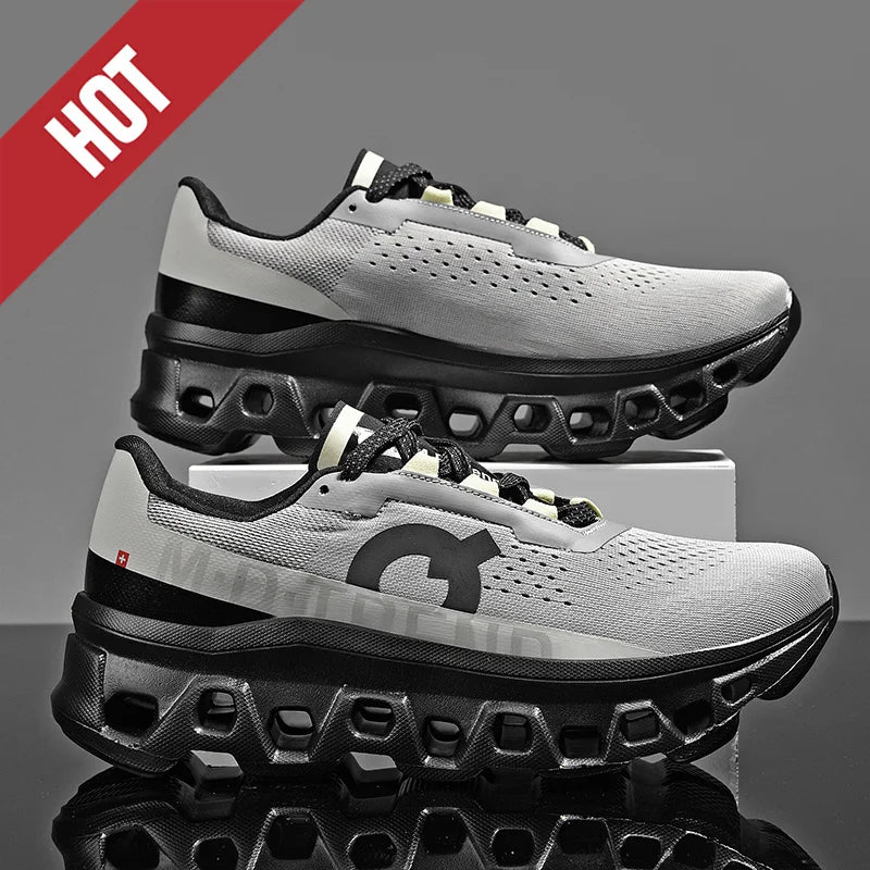 Men Sports Running Shoes Marathon Air Cushion Breathable Lightweight Mens Outdoor Hiking Athletic Nonskid Sneakers Jogging Tenis