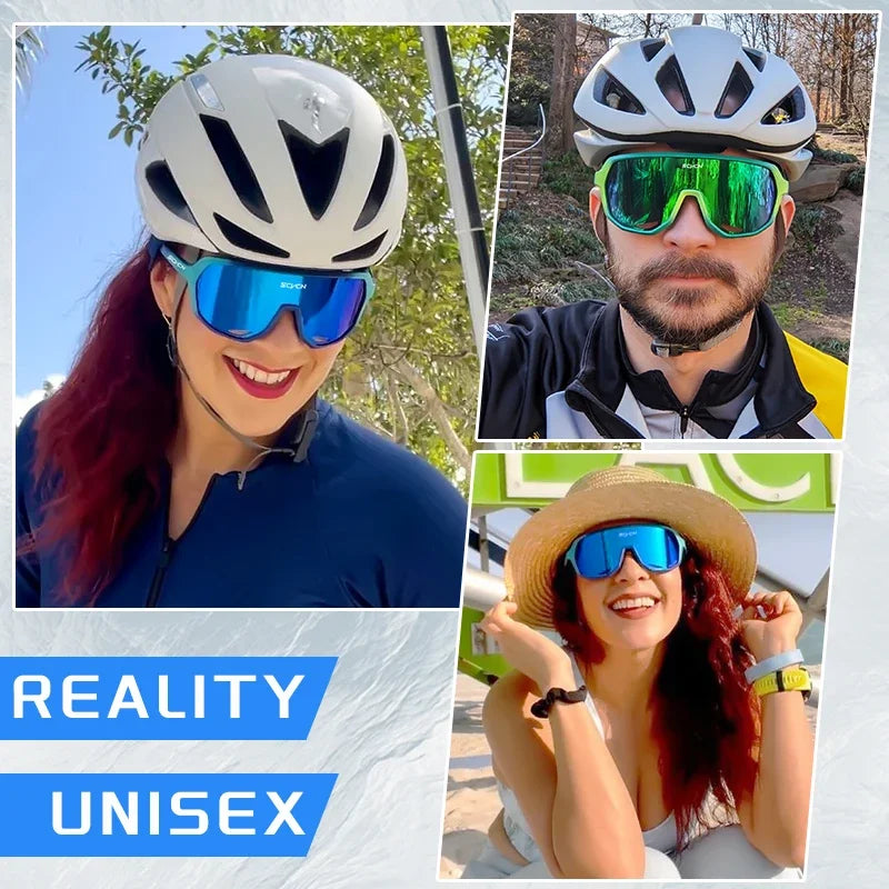 Scvcn Fashion Sunglasses for Men Sun Mountain Bike Road Bicycle Eyewear Goggles Sports UV400 MTB Photochromic Cycling Glasses