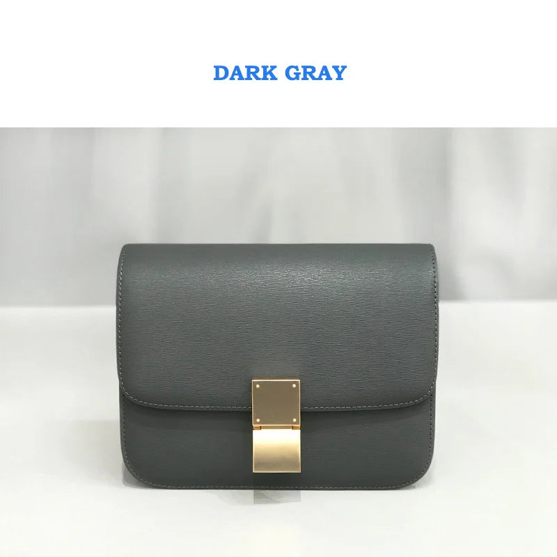 Women Shoulder Bag Female Split Leather Ins Vintage Messenger Lady Small Square Palm Texture Printing Box Flap Underarm Bag 2022