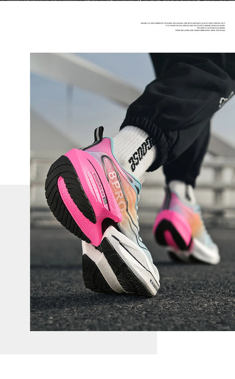 Men's Sports Shoes Racing Carbon Plate Marathon Sneakers Light Comfortable Athletic Running Shoes Tennis Cross Training Shoes