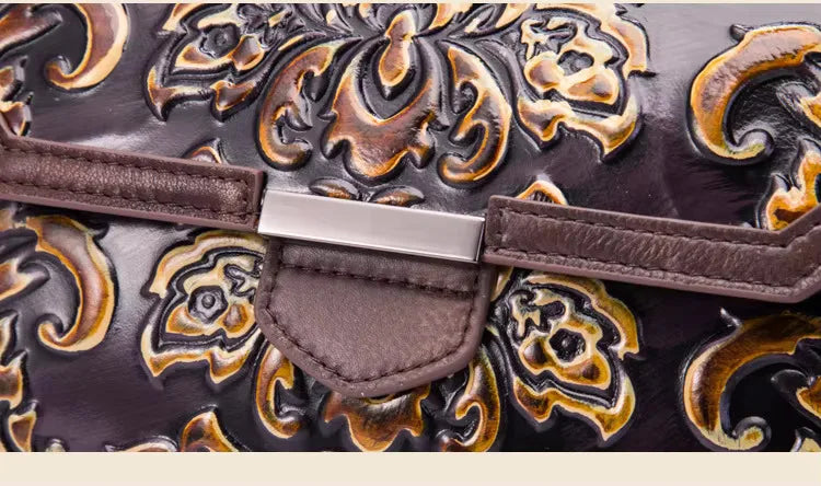 MOTAORA Womens Genuine Leather Luxury Handbag Handmade Embossed Vintage Shoulder Crossbody Bag New Arrival