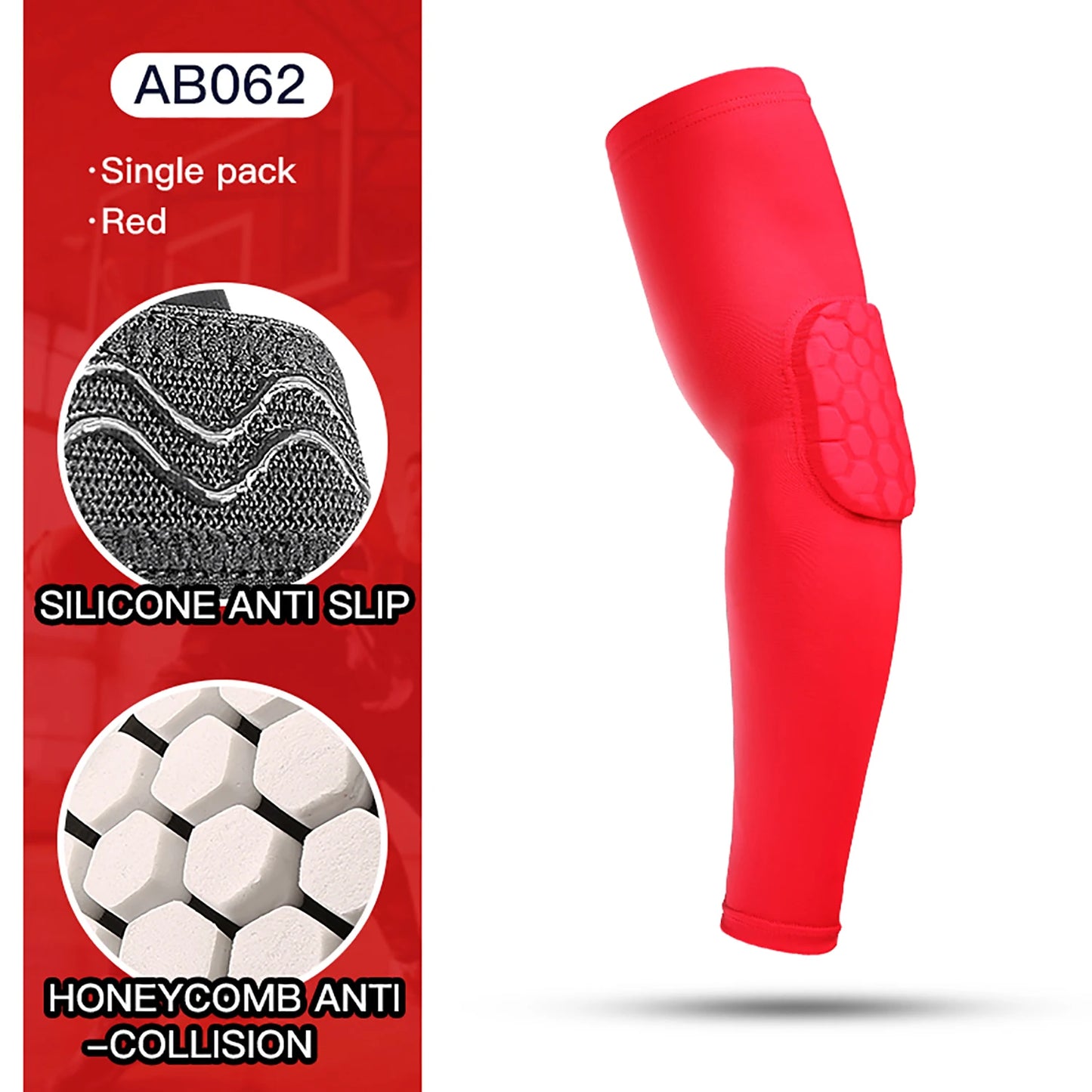 1pc Sports Elbow Protection Honeycomb Anti-collision Pressure Protection Arm Sleeve Basketball Cycling Fitness Protective Gear