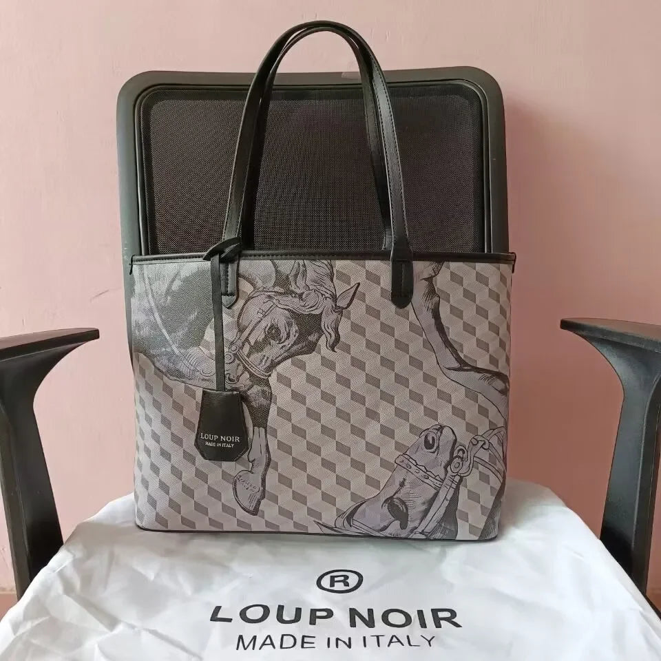 LOUP NOIR New Tote Bag for Women Famous Brands Bag Large Capacity Shoulder Women Bags High Quality Casual Totes LOUP NOIR Bag