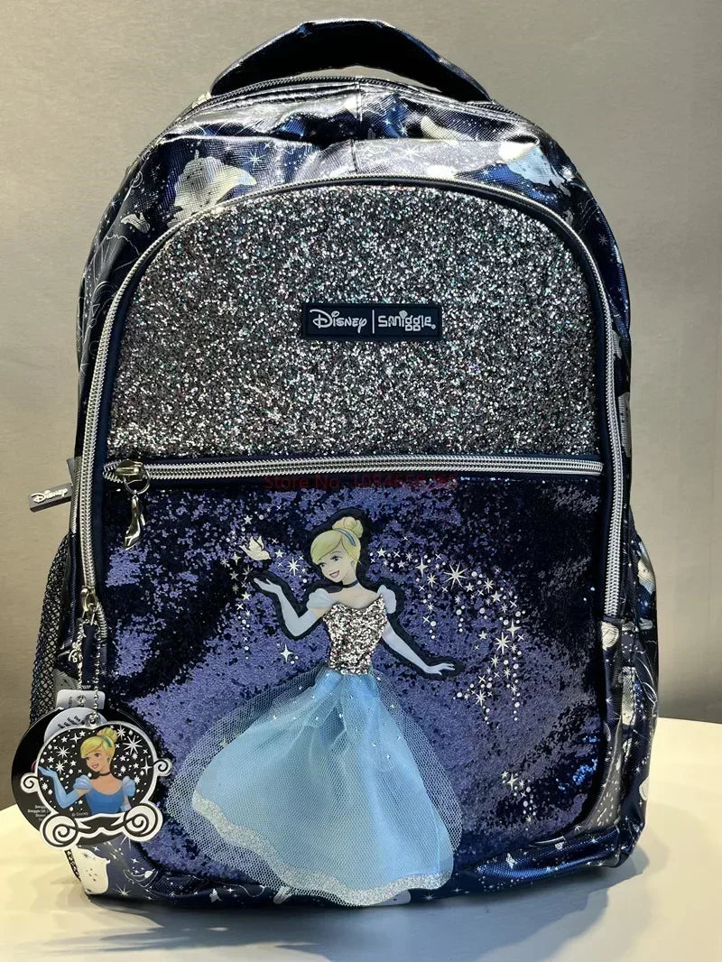 Genuine Australia Smiggle Backpack Deep Blue Cinderella Series School Bag Anime Backpack Student Gift Separate Purchases