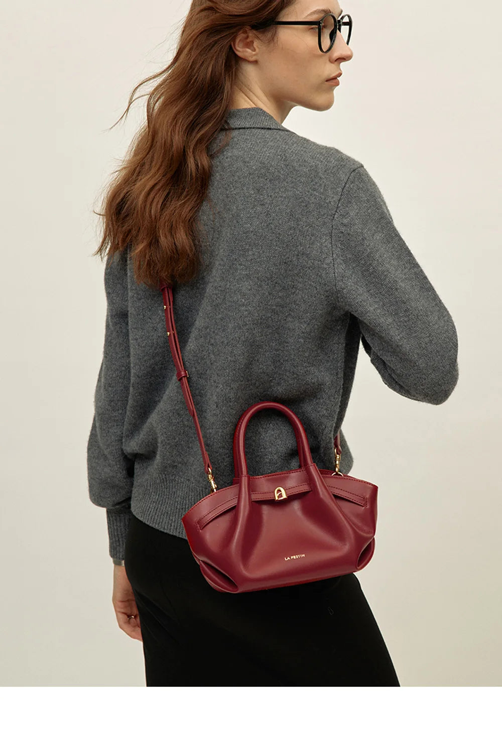 LA FESTIN Leather Bag New Suede Handbag Women's bags Luxury brand Bag Fashion Shoulder Bag Crossbody Bag Bucket Bag small size