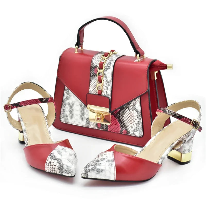 2024 Italian Shoe and Bag Set for Party In Women Luxury Shoes Women Designers Nigerian Women Party Pumps High Heels Sexy Ladies