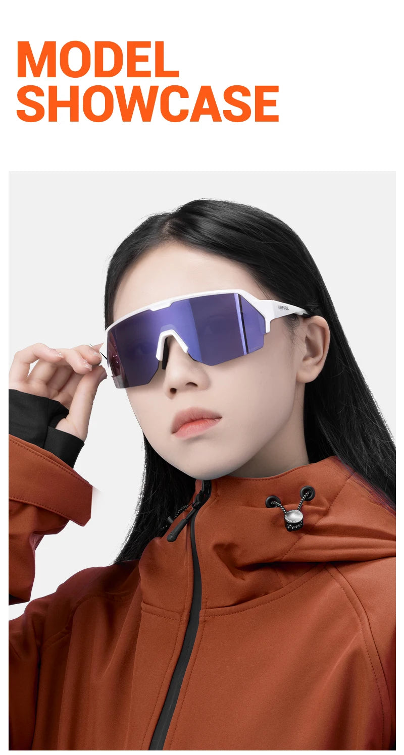 KAPVOE Outdoor Cycling Sunglasses Men MTB Glasses Bike Cycling UV400 Eyewear Women Bicycle New Mountain Sports Hiking Eyewear
