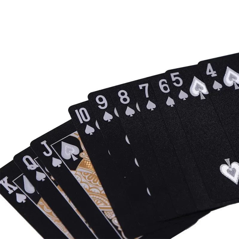 Black Golden Silver Skull Playing Card Game Card Group Waterproof Poker Suit Magic Dmagic Package Board Game Gift Collection