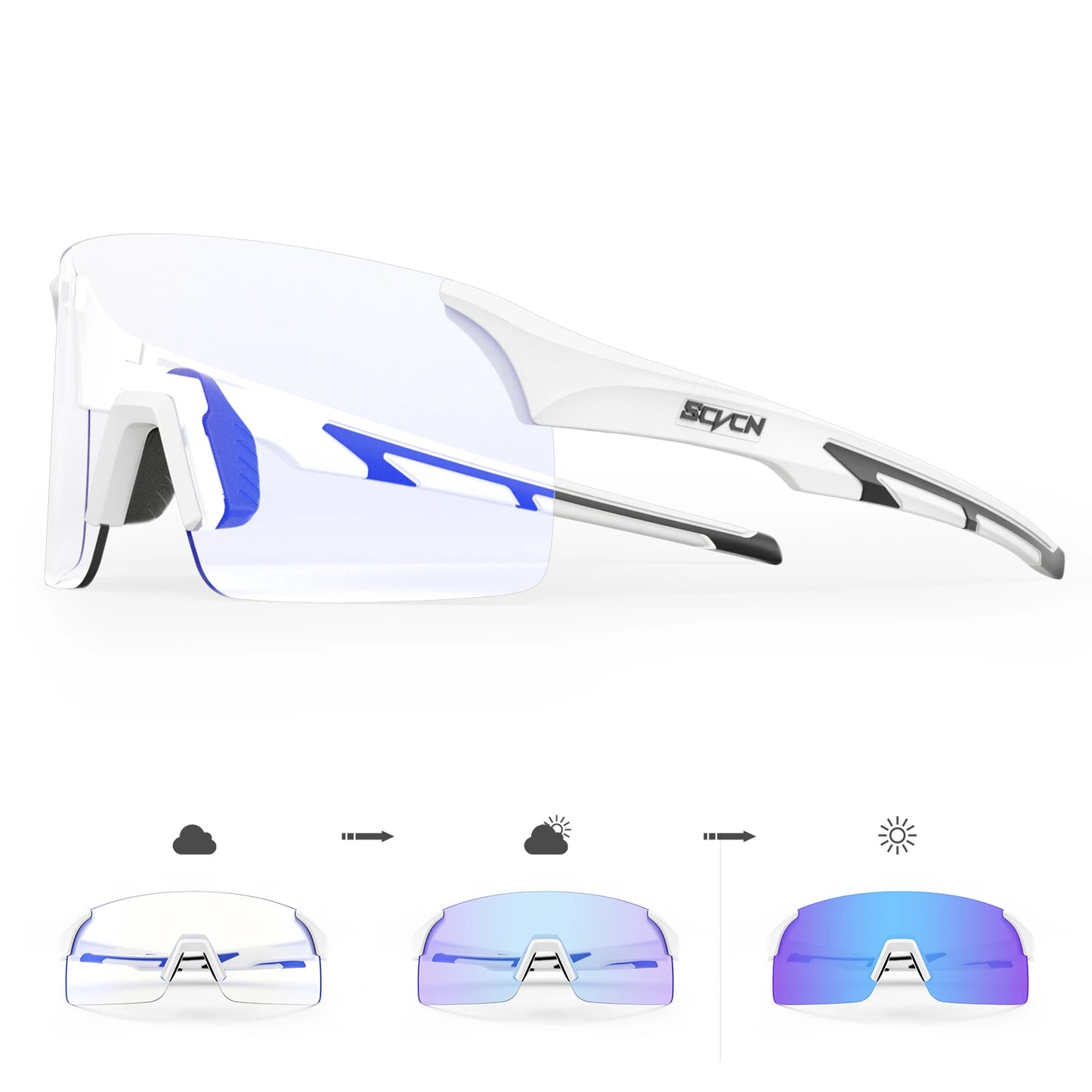 SCVCN Photochromic Sunglasses Outdoor Sports Bike Cycling Glasses Man MTB Climbing Glasses Eyewear Women Driving Bicycle Goggles