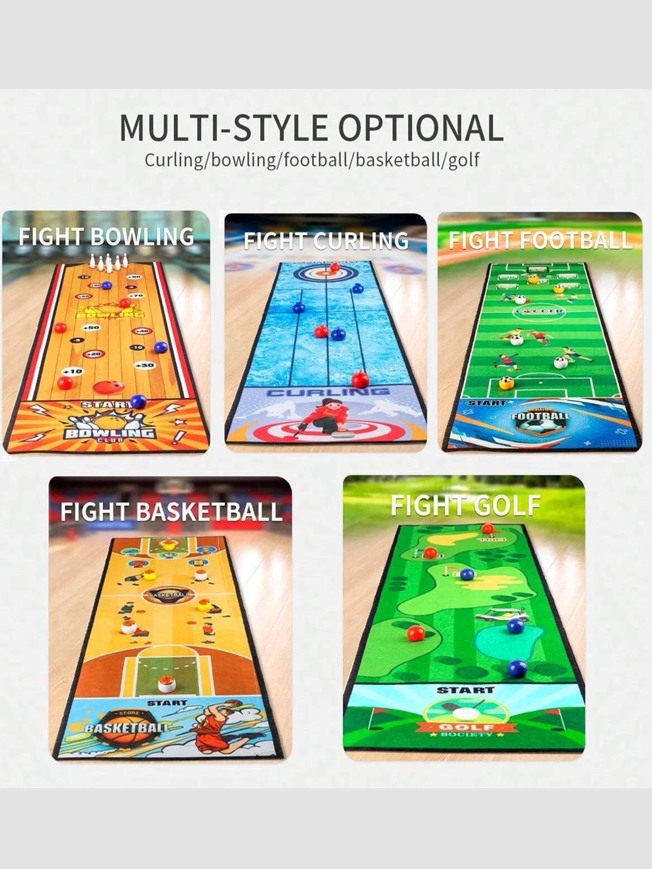 Portable Children Interactive Social Board Games Curling Soccer Bowling Table Games Mat Family Friend Party Fun Indoor Sport Toy