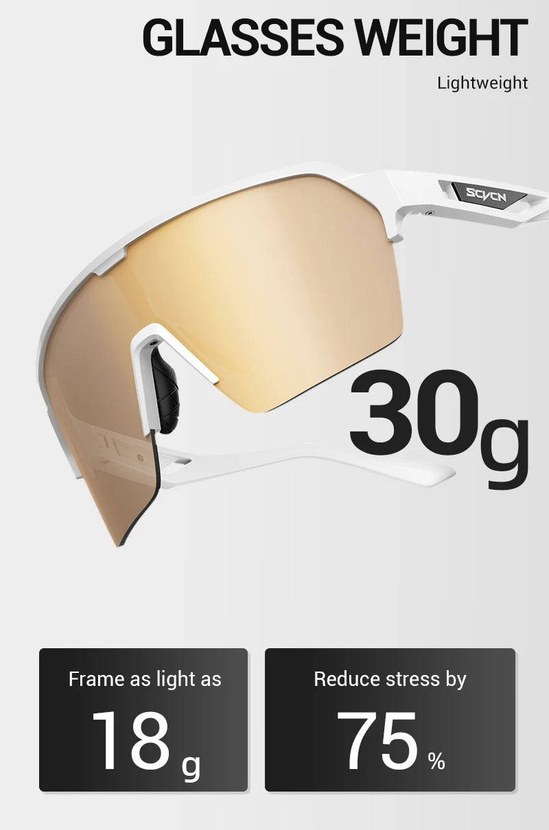 SCVCN New Outdoor Sunglasses Men Road Driving Bike Cycling Glasses Sports Hiking Running Women Bicycle Cycling UV400 Goggles