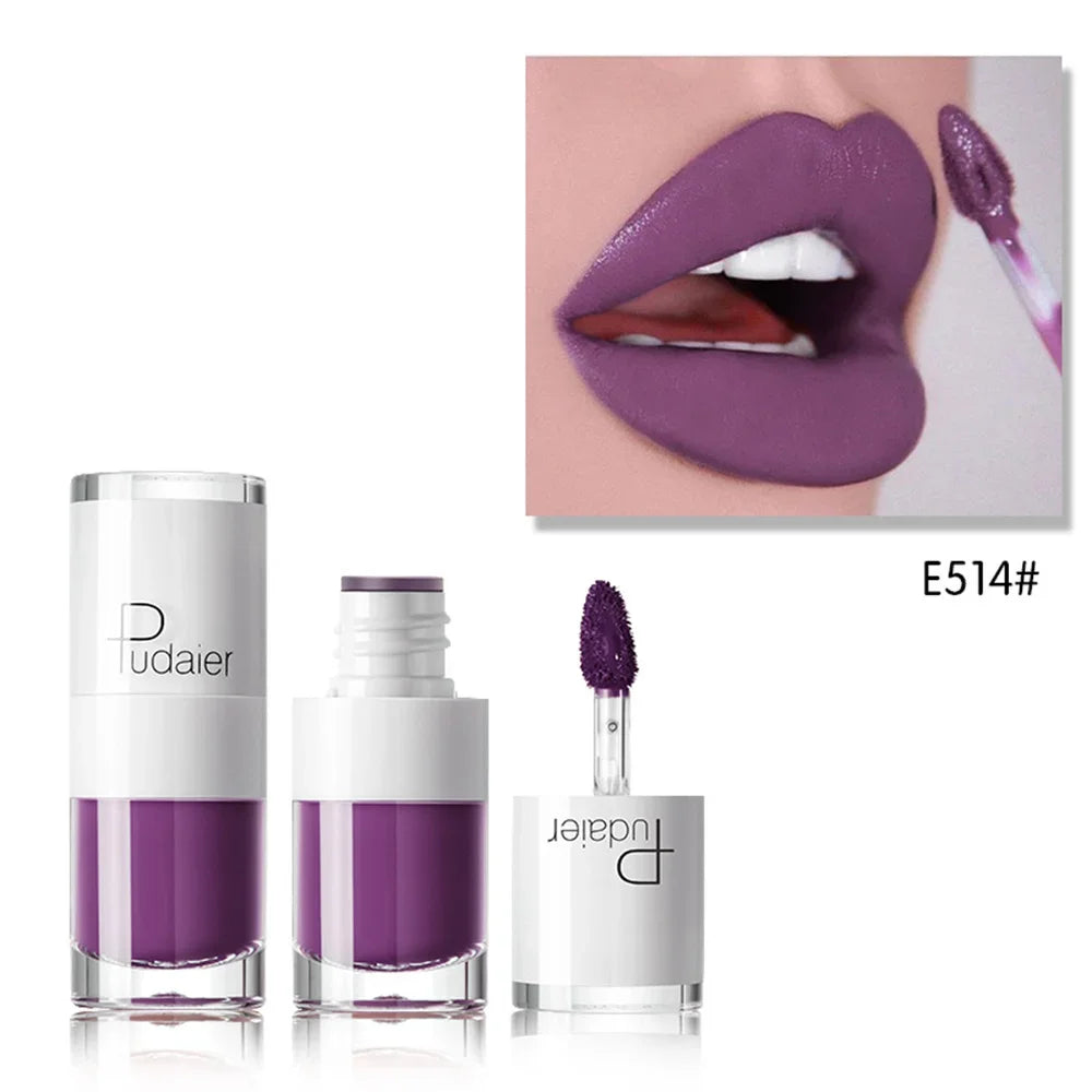 1PC Sexy Pink Women's Lipstick 16 Colors Lasting Waterproof Liquid Pencil Matte Liquid Lipsticks Makeups Non-Stick Cup Lip Gloss