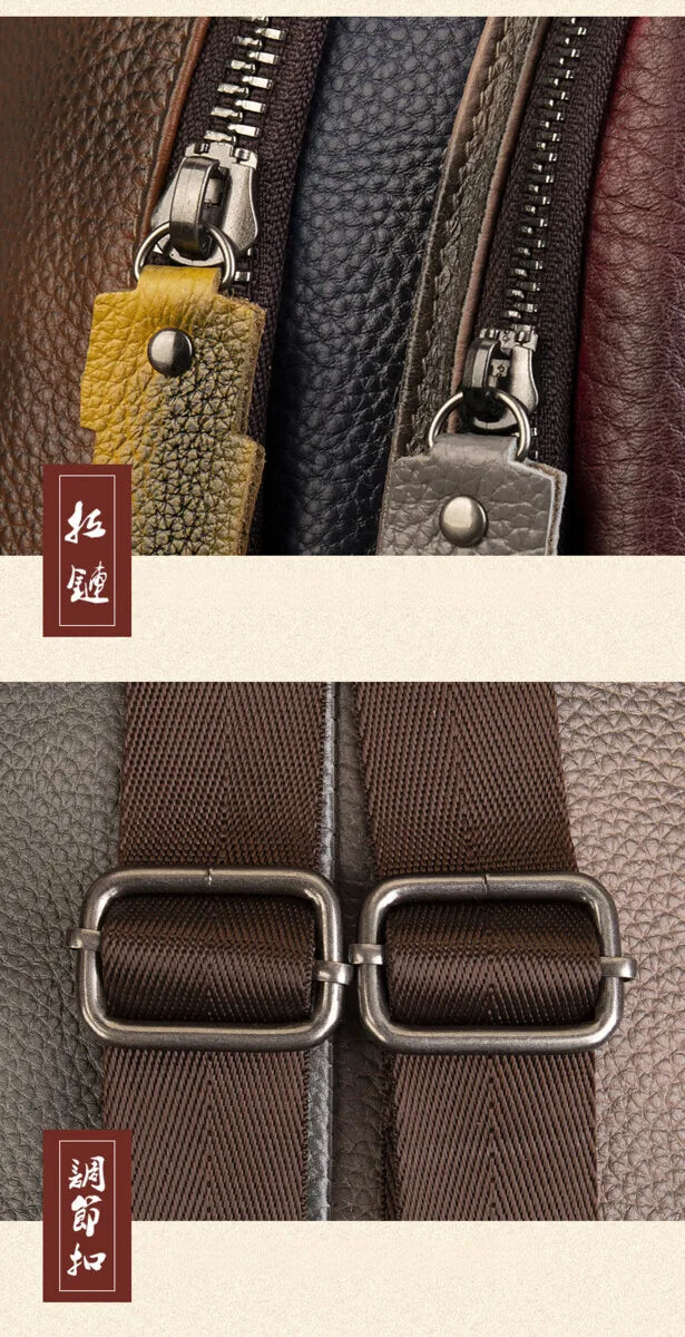 MOTAORA 2025 Soft Cowhide Leather Backpack Large Capacity Two-Tone Spliced Hand Painted College Student Travel Hiking Casual Bag