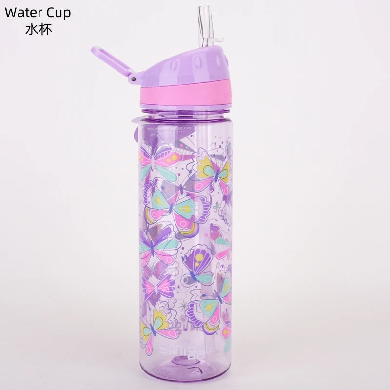 Smiggle Children School Supplies Butterfly Series School Bag Pencil Box Lunch Bag Water Cup Anime Backpack Student Gift