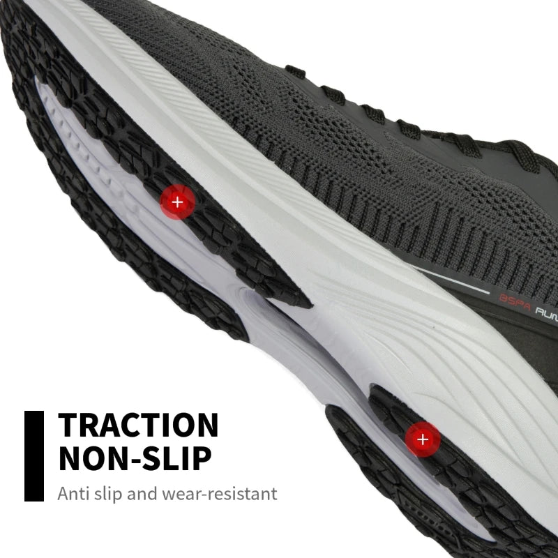 Baasploa Men Running Shoes 2025 Fashion Outdoor Lightweight Non-slip Sneakers Male Mesh Breathable Sports Shoes Wear Resistant