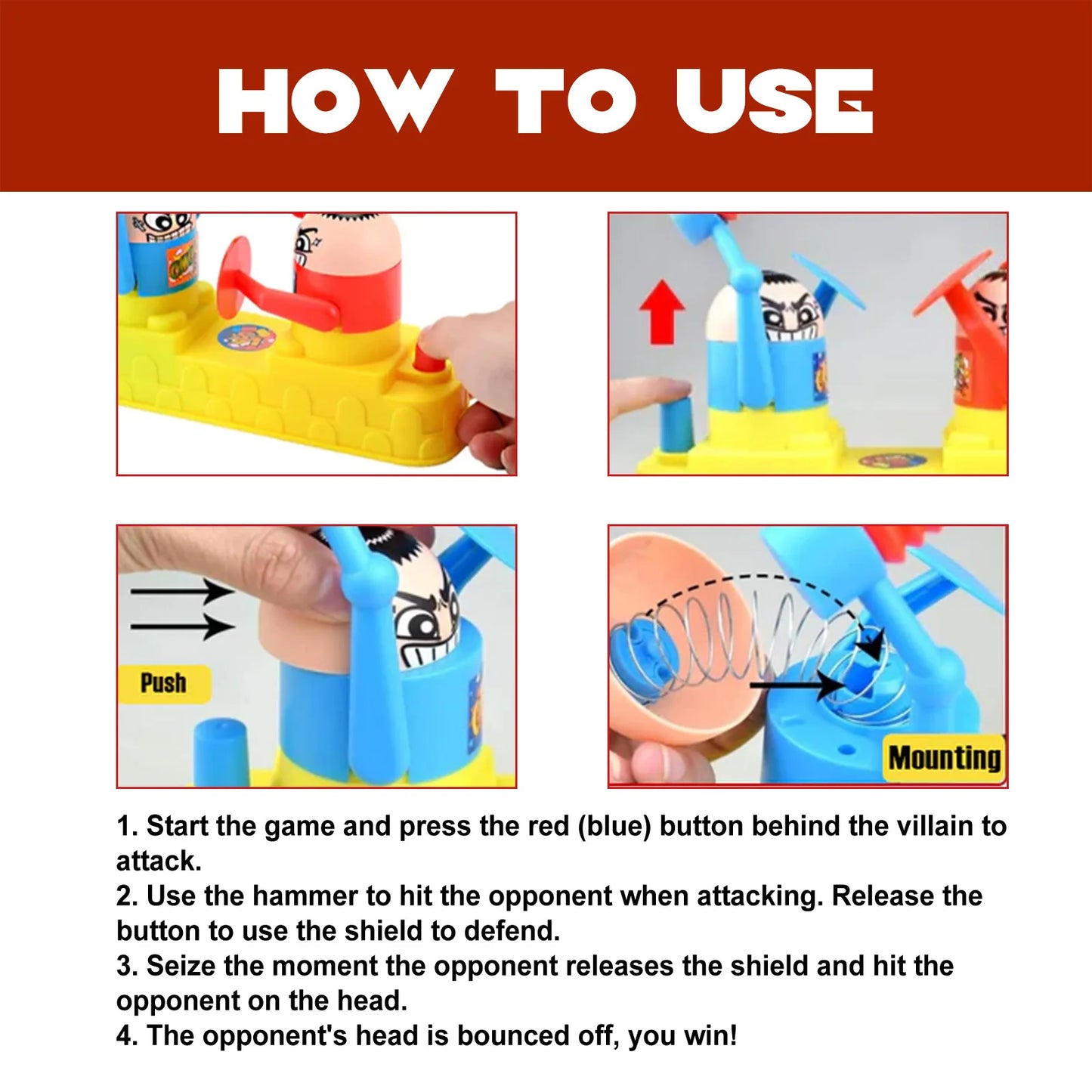 Combat Boxing Warrior Family Game Set Parent Child Fun Interactive Desktop Puzzle Game reduce pressure board party game gift kid