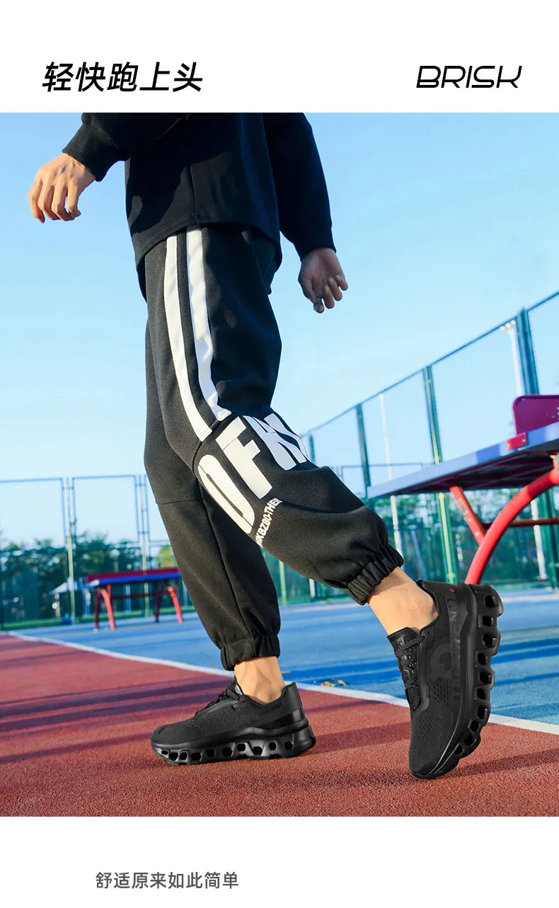 Men Sports Running Shoes Marathon Air Cushion Breathable Lightweight Mens Outdoor Hiking Athletic Nonskid Sneakers Jogging Tenis