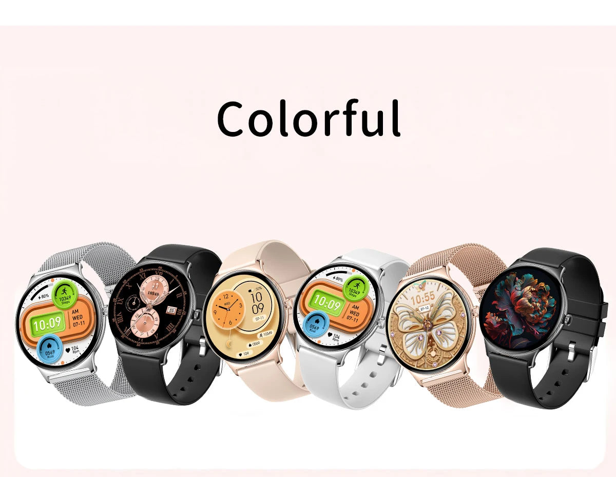 LIGE New 1.43" Bluetooth Call Smartwatch Women Men 466*466 AMOLED Full touch Screen Women Smartwatches Ladies For Android ios