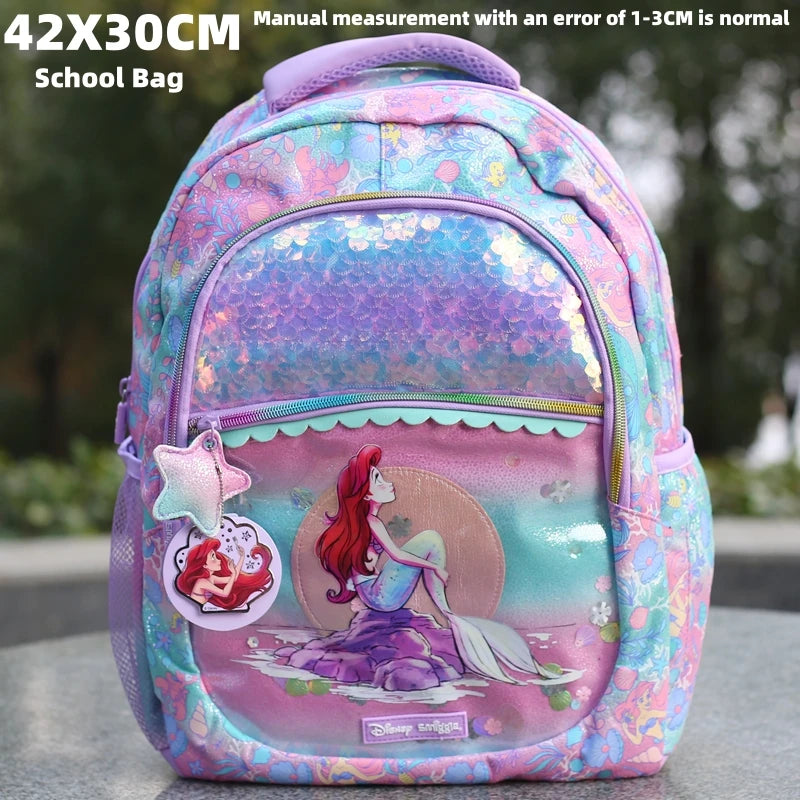 Genuine Australia Smiggle Backpack Disney Mermaid Stationery School Bag Lunch Bag Anime Backpack Student Gift Separate Purchases