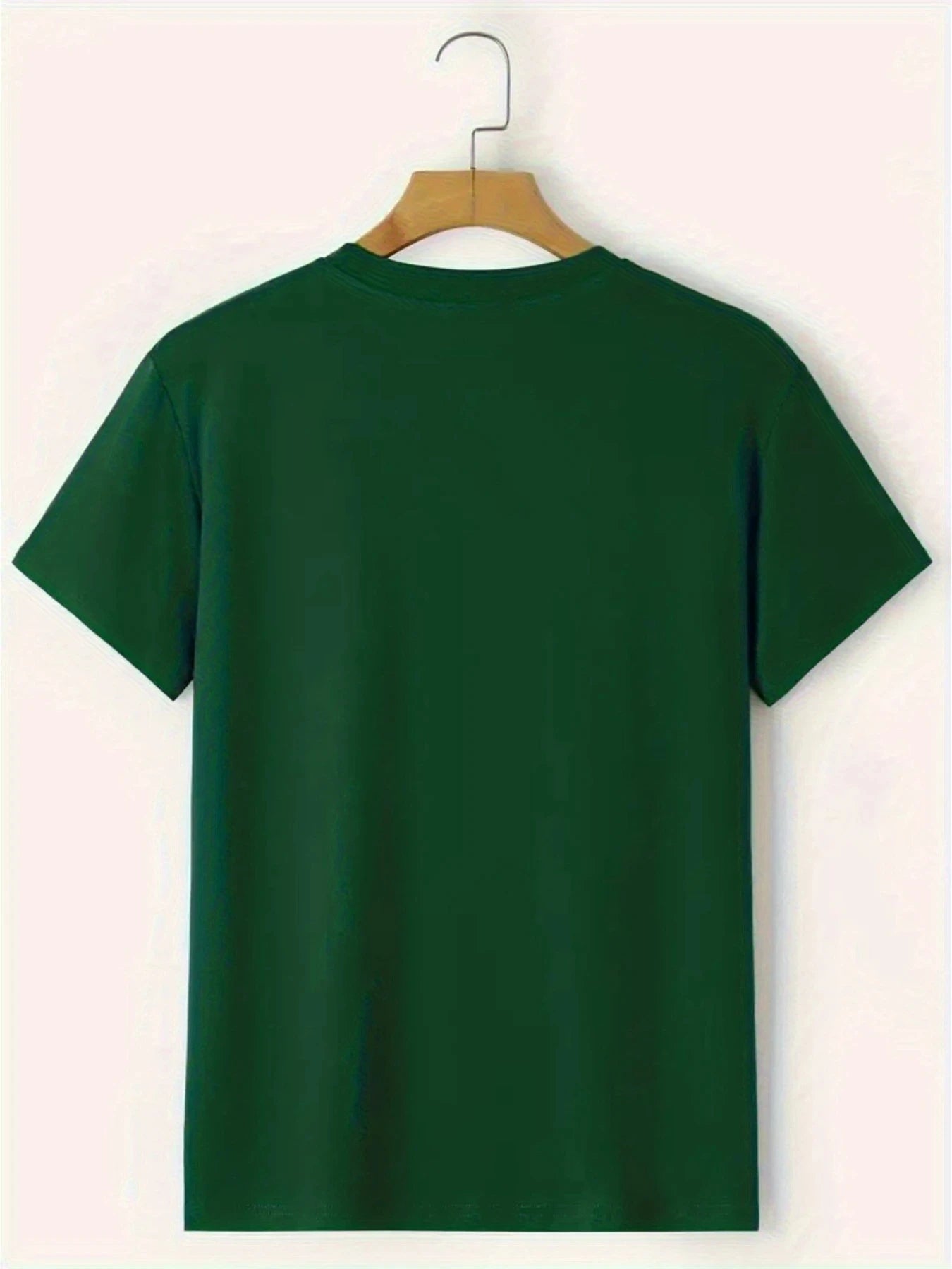 Summer men's 100% pure cotton casual sports loose Barcelona Spanish letter printed comfortable round neck short sleeved T-shirt