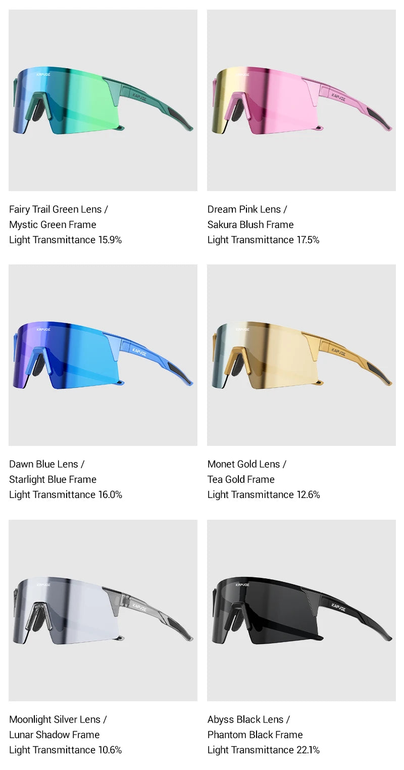 Kapvoe Photochromic Men Bike Cycling Sunglasses Women Glasses Bicycle Sports Running Glasses Outdoor UV400 New Road Goggles