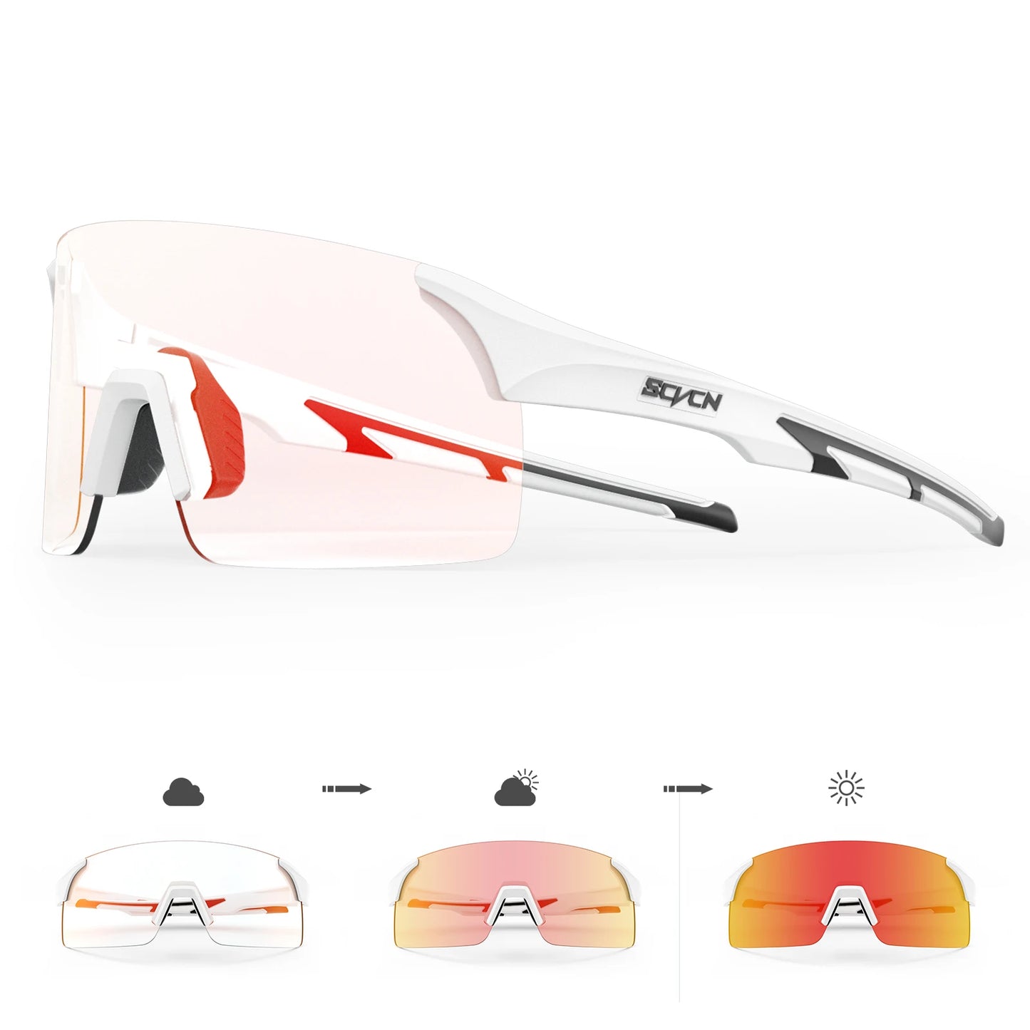 SCVCN Photochromic Sunglasses Outdoor Sports Bike Cycling Glasses Man MTB Climbing Glasses Eyewear Women Driving Bicycle Goggles