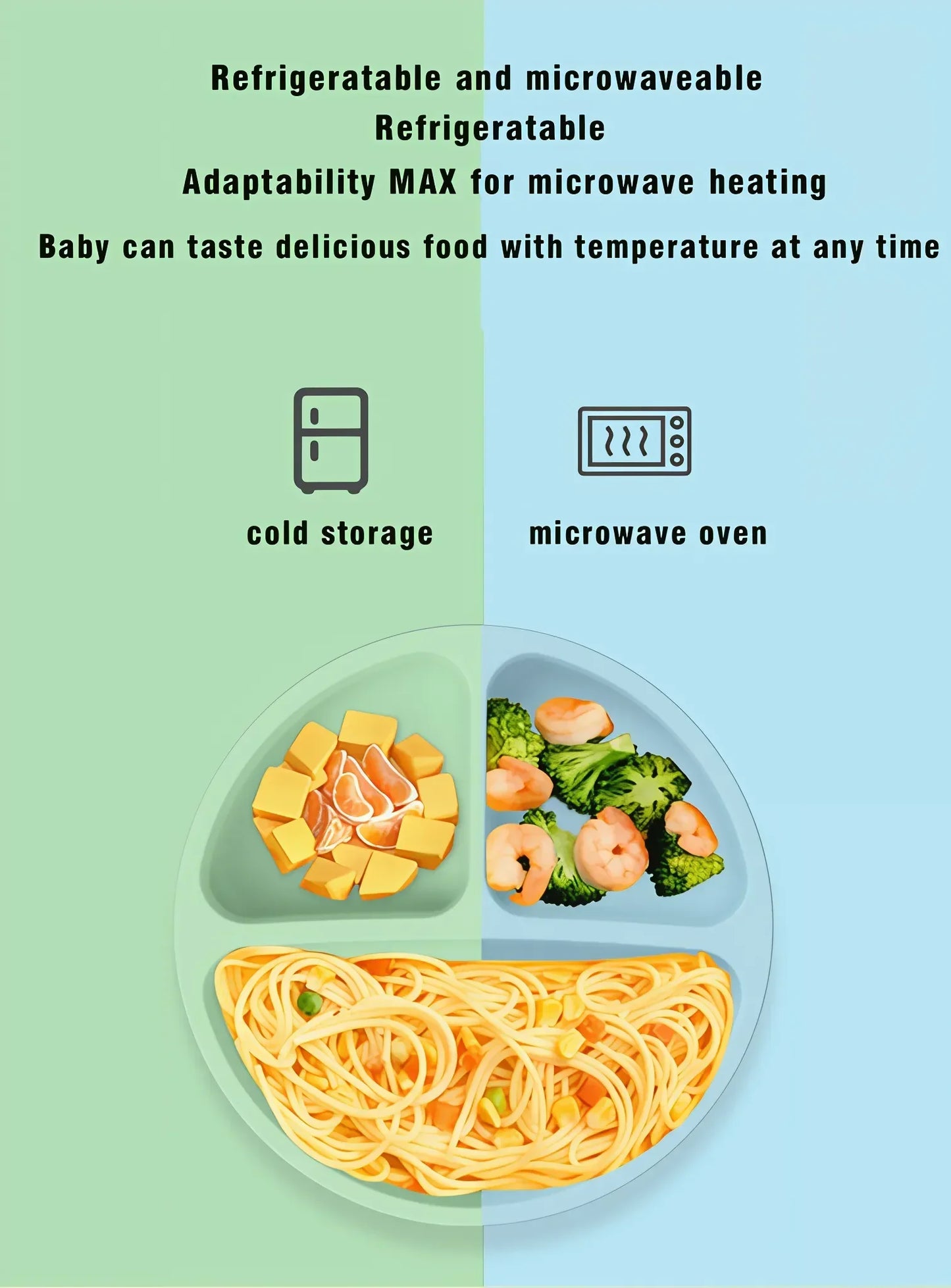 Silicone Tableware Children's Dinner Plate Divided Dinner Plate Auxiliary Training Tableware Set Snack Bowl