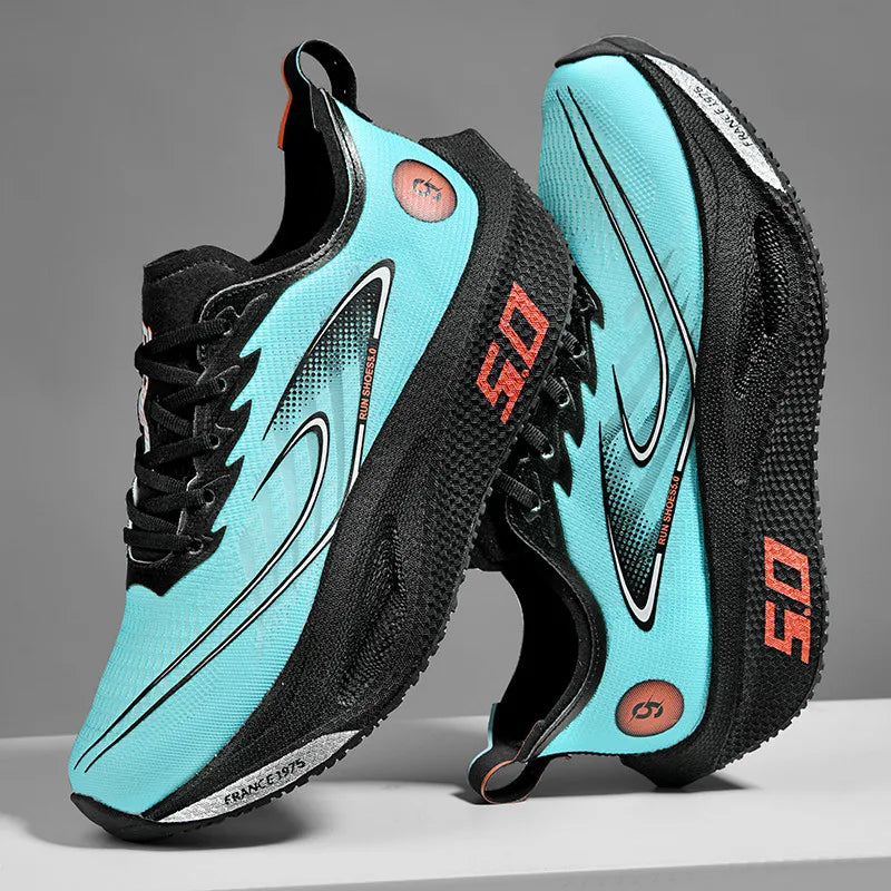 Men's Sports Shoes Cushioning Non-Slip Flat Wear Resistant Sneakers Mesh Breathable Platform Soft Running Shoes for Man