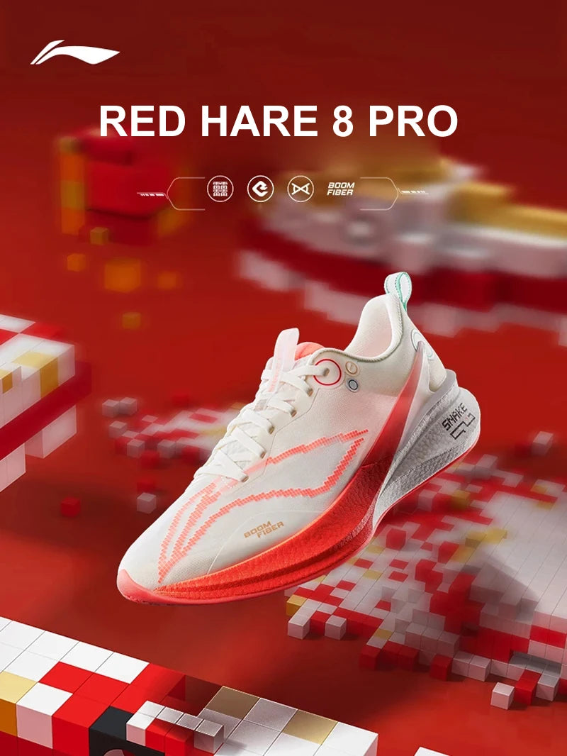 Men’s RED HARE 8 PRO Racing Running Shoes – BOOM FIBER Cushioning & Stable Grip