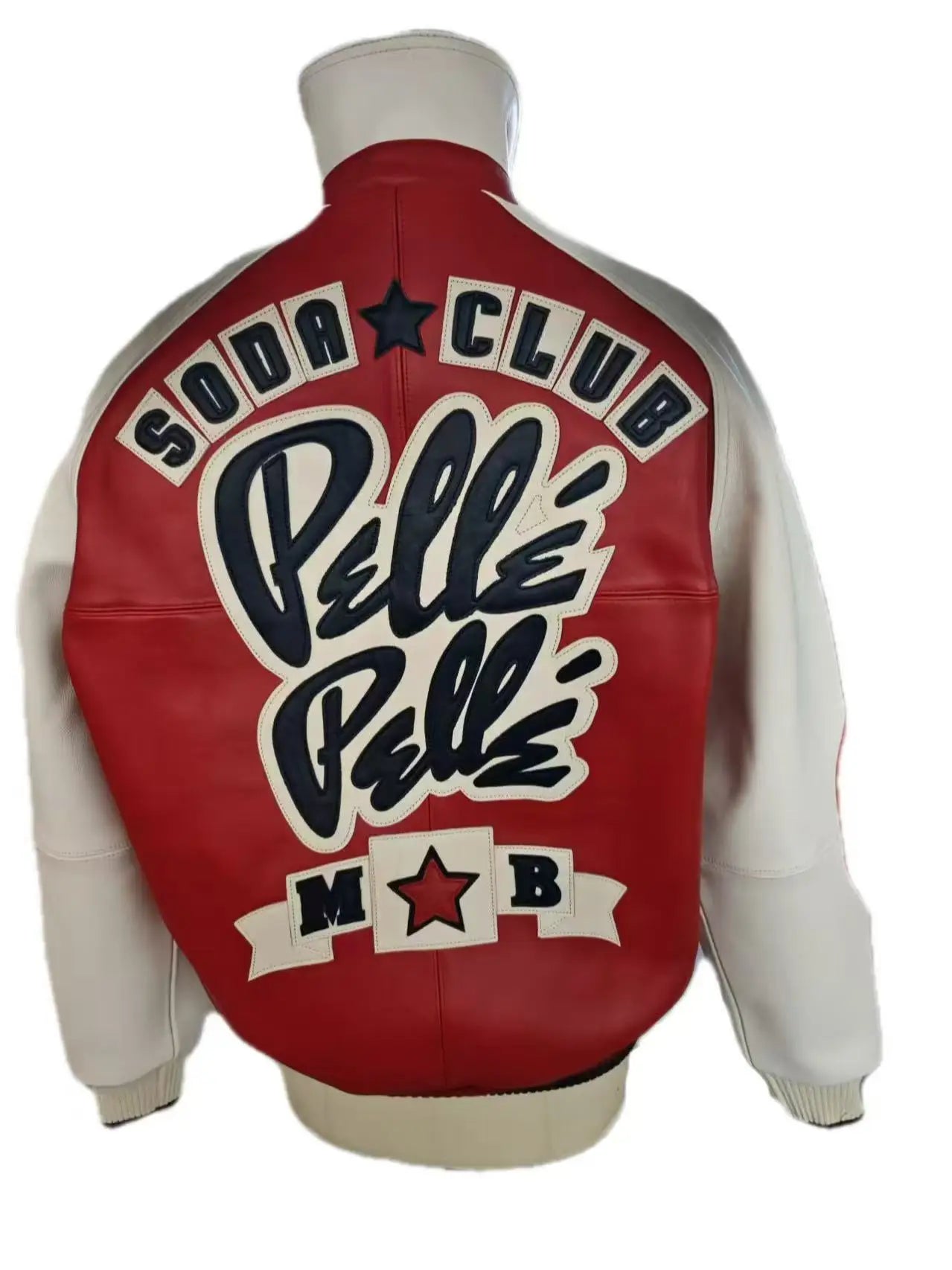 2025 Spring New Classic Soda Club Plush Jacket Europe Imported Lamb Skin Jacket Double Leather Embroidered Men's Leather Coat