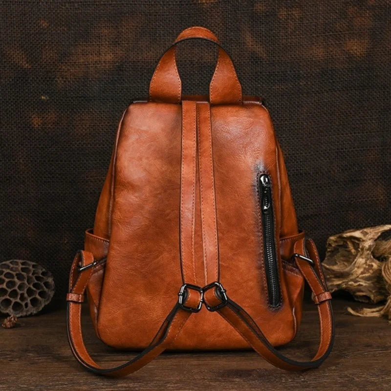 MOTAORA 2025 New Retro Women Bags Designer Leather Luxury Backpack For Woman Large Capacity Bag Women's Stylish Travel Backpacks